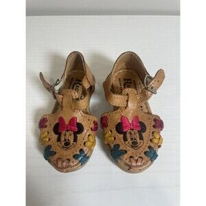 Raguer Minnie Mouse Leather Sandals Size 13 Kids Hecho en Mexico